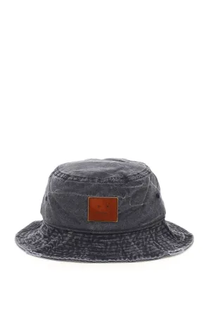 Acne Studios Face Patch Frayed Edge Bucket Hat
