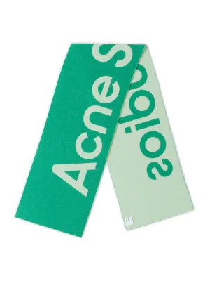 Acne Studios Logo Jacquard Knit Scarf