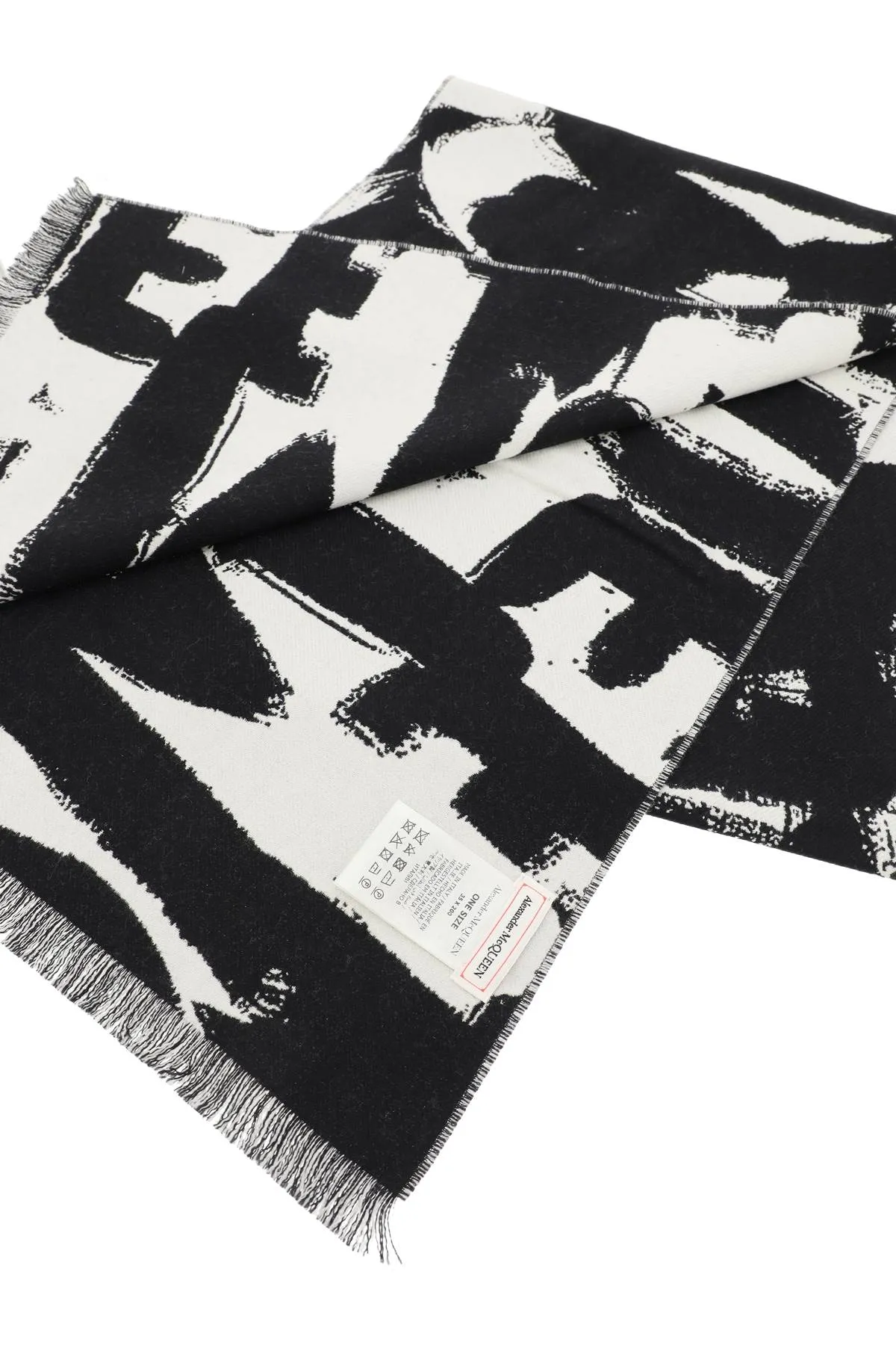 Alexander McQueen Allover Graffiti Scarf