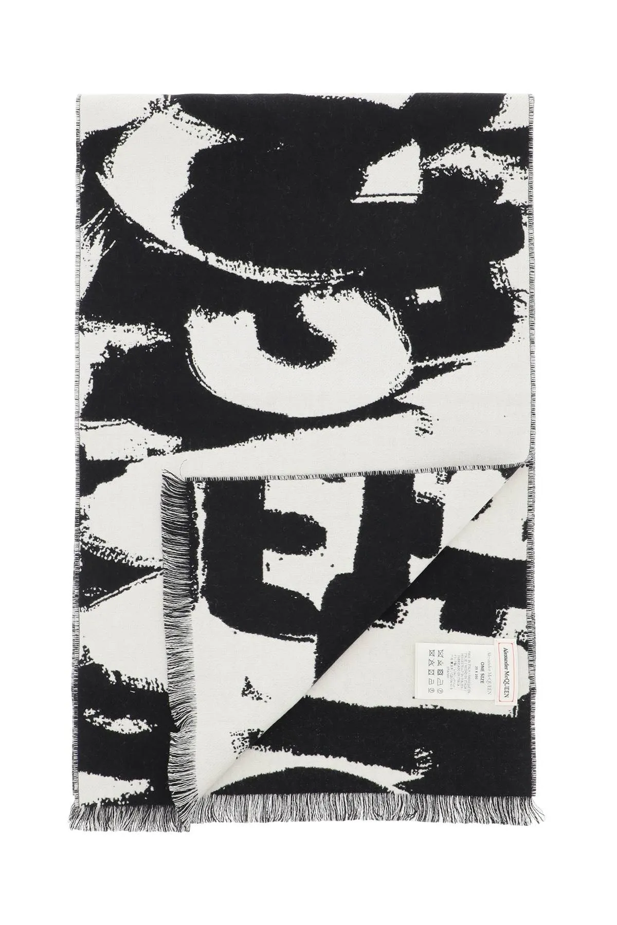 Alexander McQueen Allover Graffiti Scarf