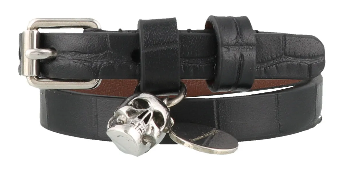 Alexander McQueen Double Wrap Skull Bracelet