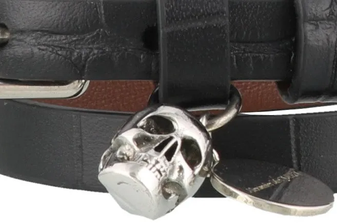 Alexander McQueen Double Wrap Skull Bracelet