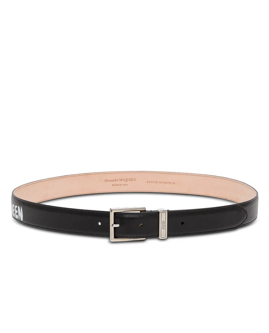 Alexander McQueen Graffiti Logo Belt