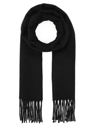 Alexander McQueen Graffiti Logo Fringed Scarf