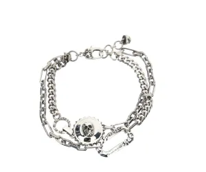 Alexander McQueen Iconic Skull Charm Chain Bracelet