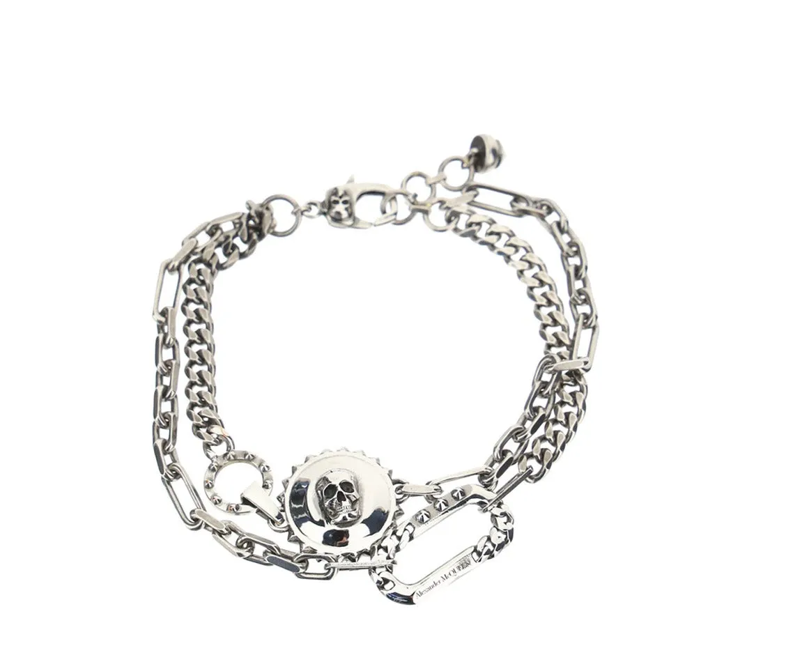 Alexander McQueen Iconic Skull Charm Chain Bracelet