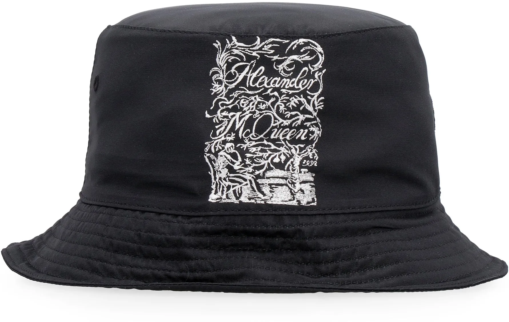 Alexander McQueen Logo Embroidered Bucket Hat