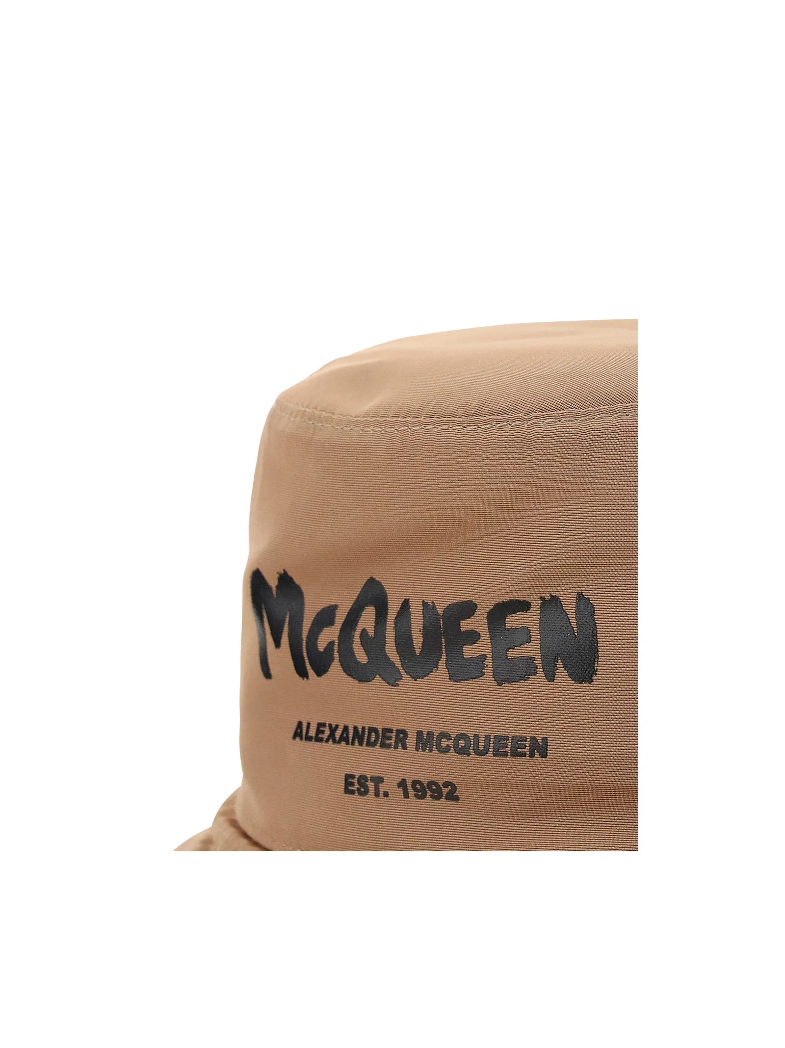 Alexander McQueen Logo Printed Narrow Brim Bucket Hat