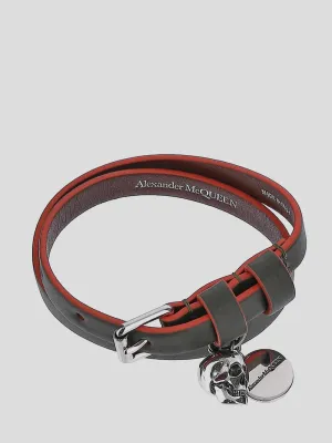 Alexander McQueen Logo Printed Reversible Bracelet
