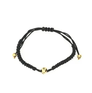 Alexander McQueen Skull Charm Braided Bracelet