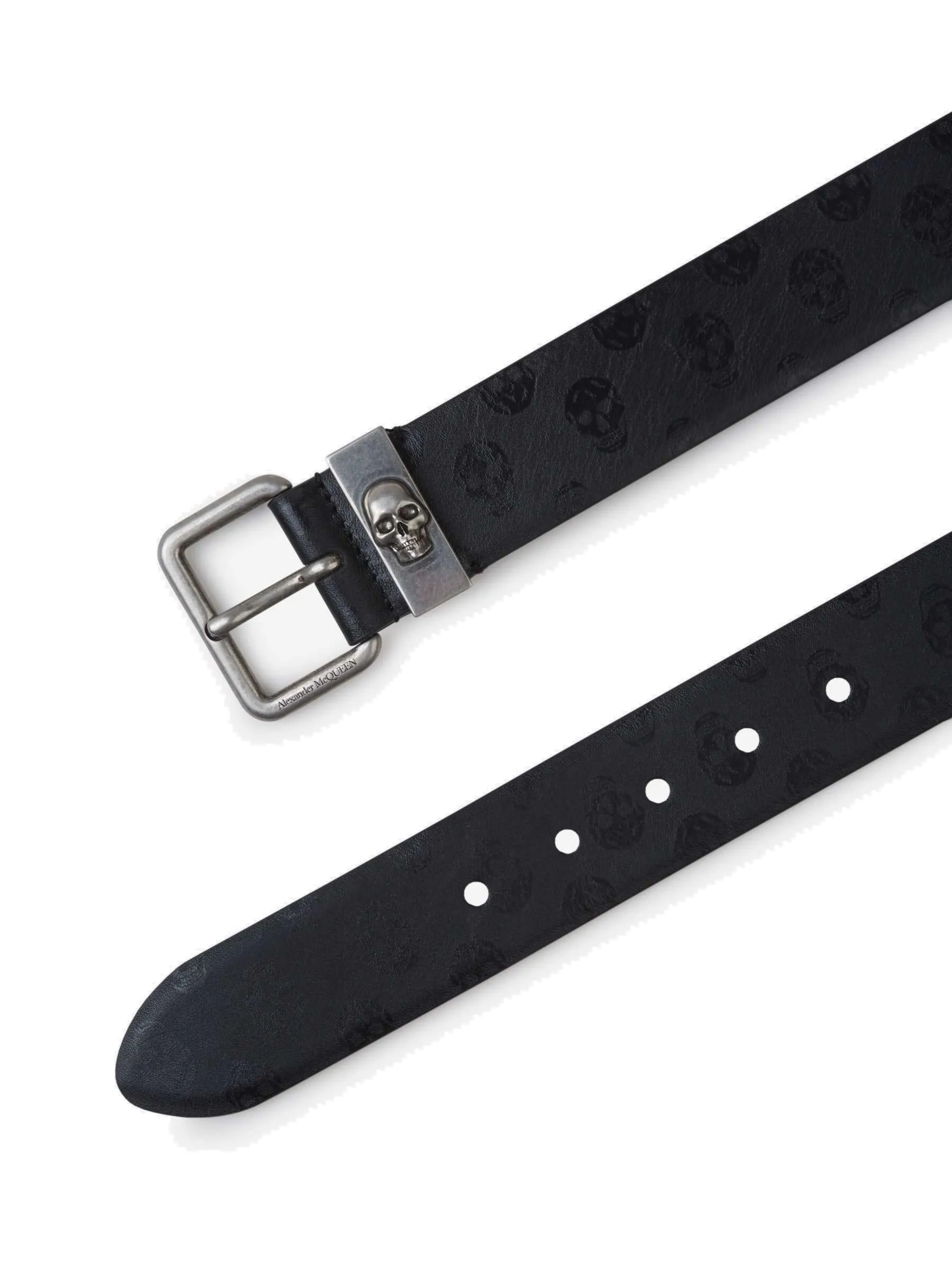 Alexander McQueen Skull Debossed Belt