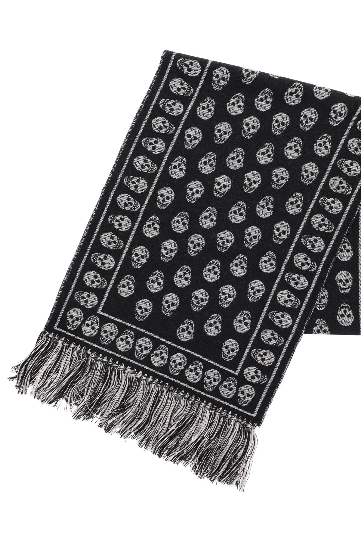 Alexander McQueen Skull Fringed Scarf
