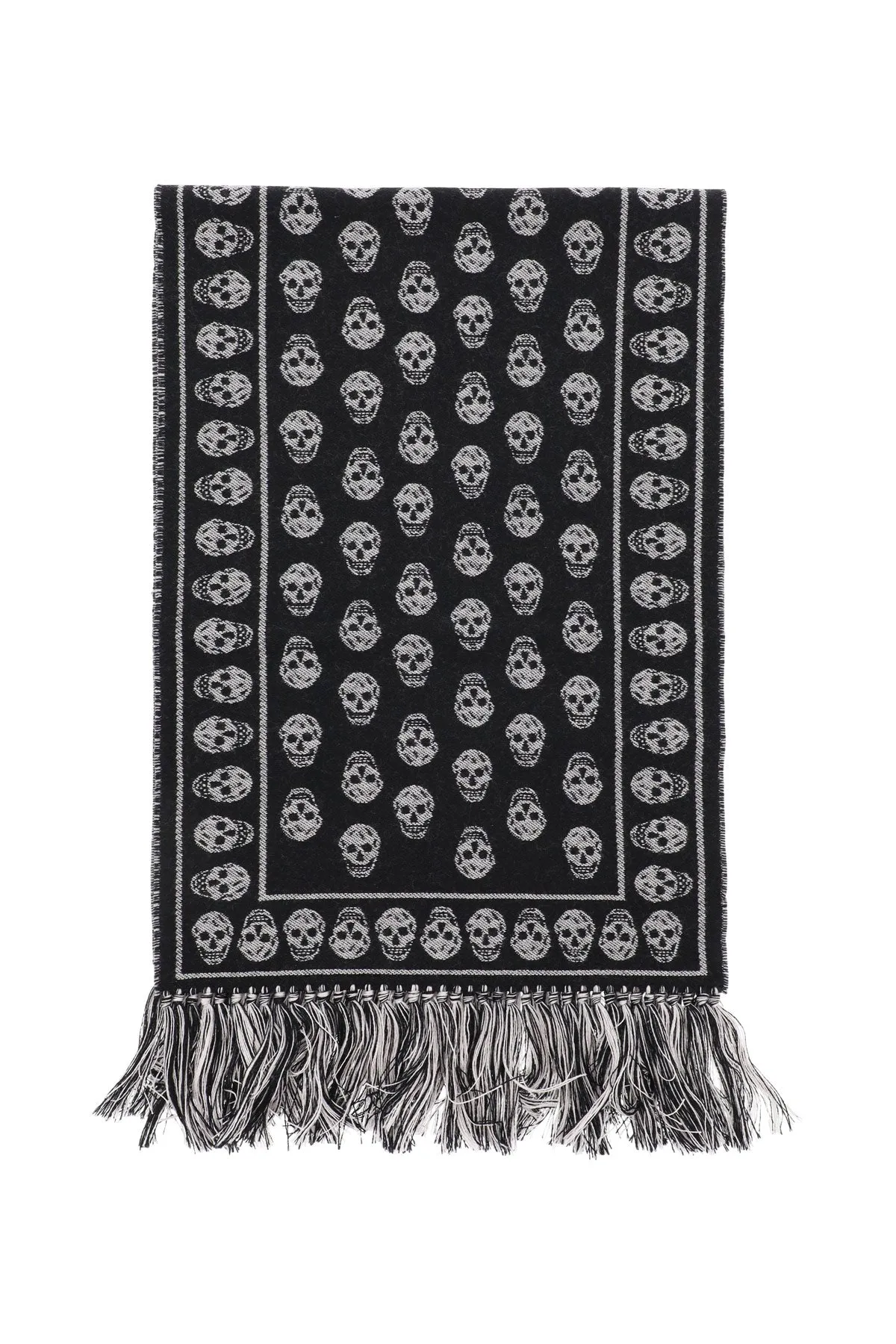 Alexander McQueen Skull Fringed Scarf