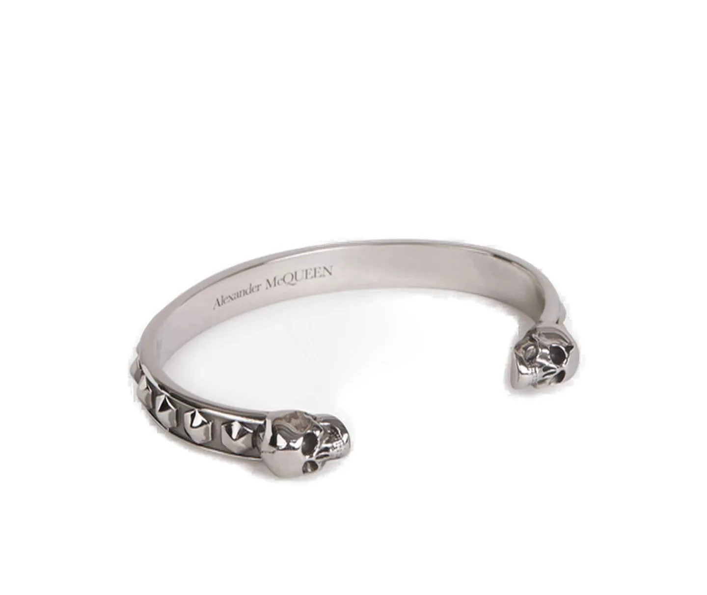 Alexander McQueen Skull Logo Engraved Bangle Bracelet