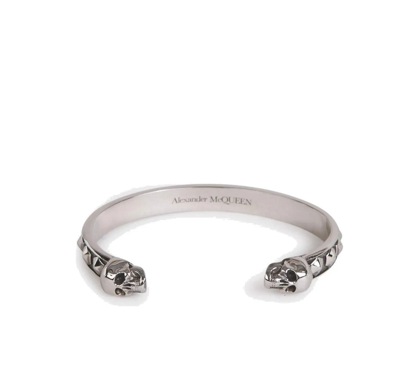 Alexander McQueen Skull Logo Engraved Bangle Bracelet