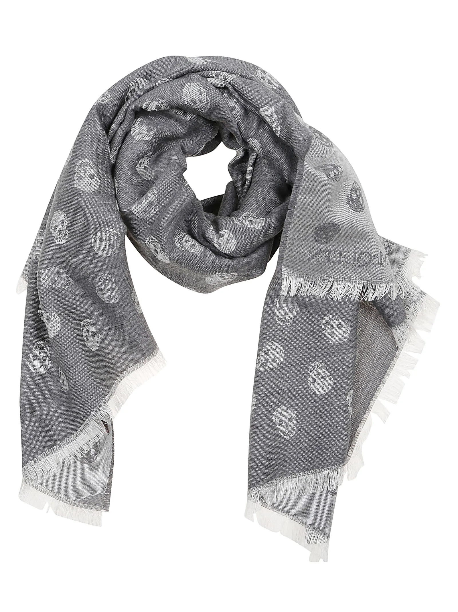 Alexander McQueen Skull Motif Logo Scarf