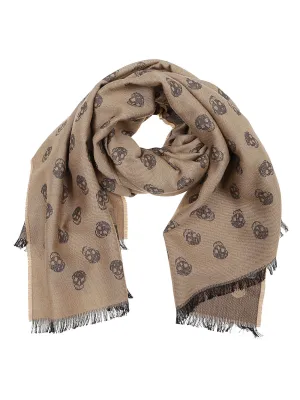 Alexander McQueen Skull Motif Logo Scarf