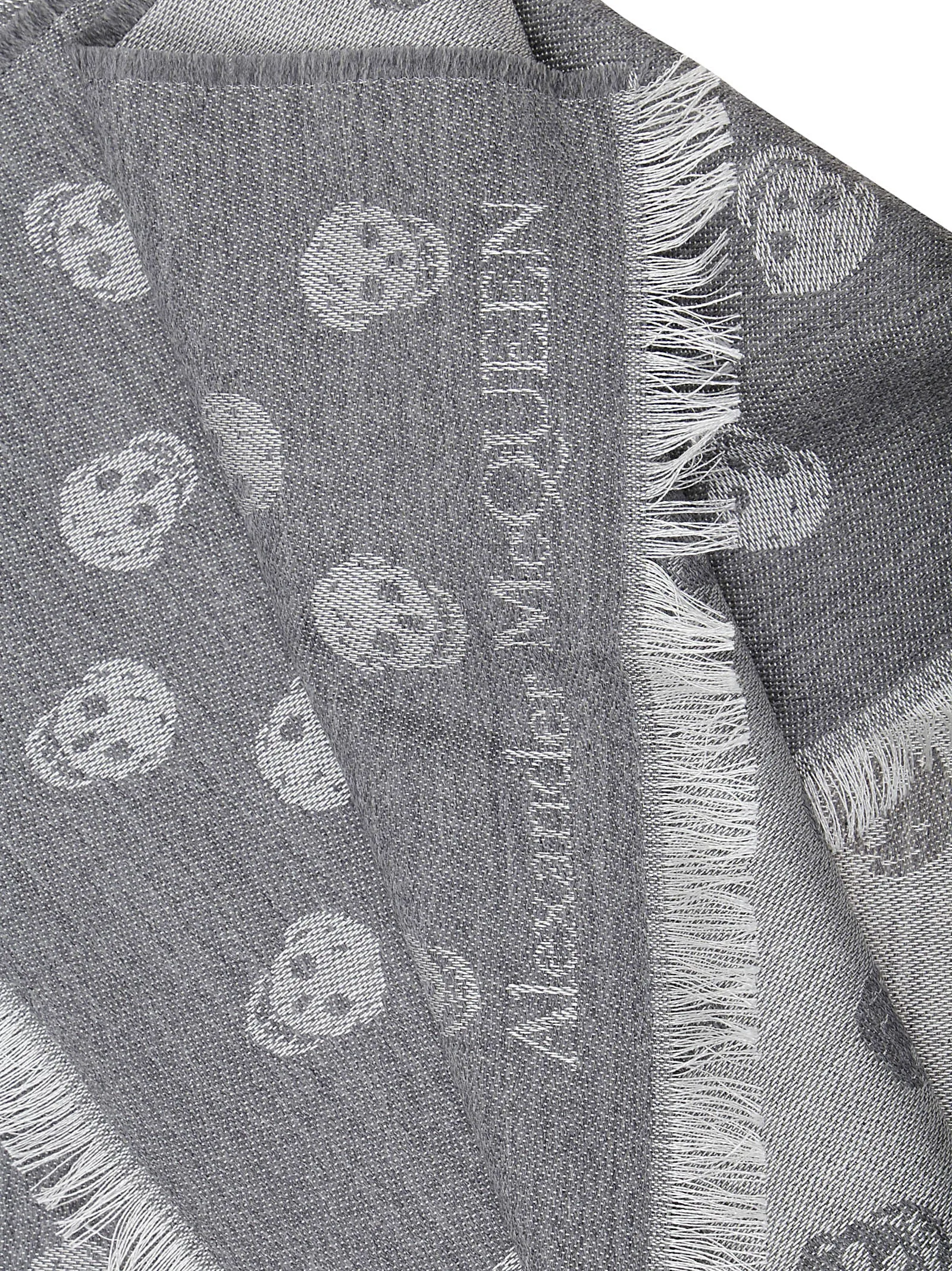 Alexander McQueen Skull Motif Logo Scarf
