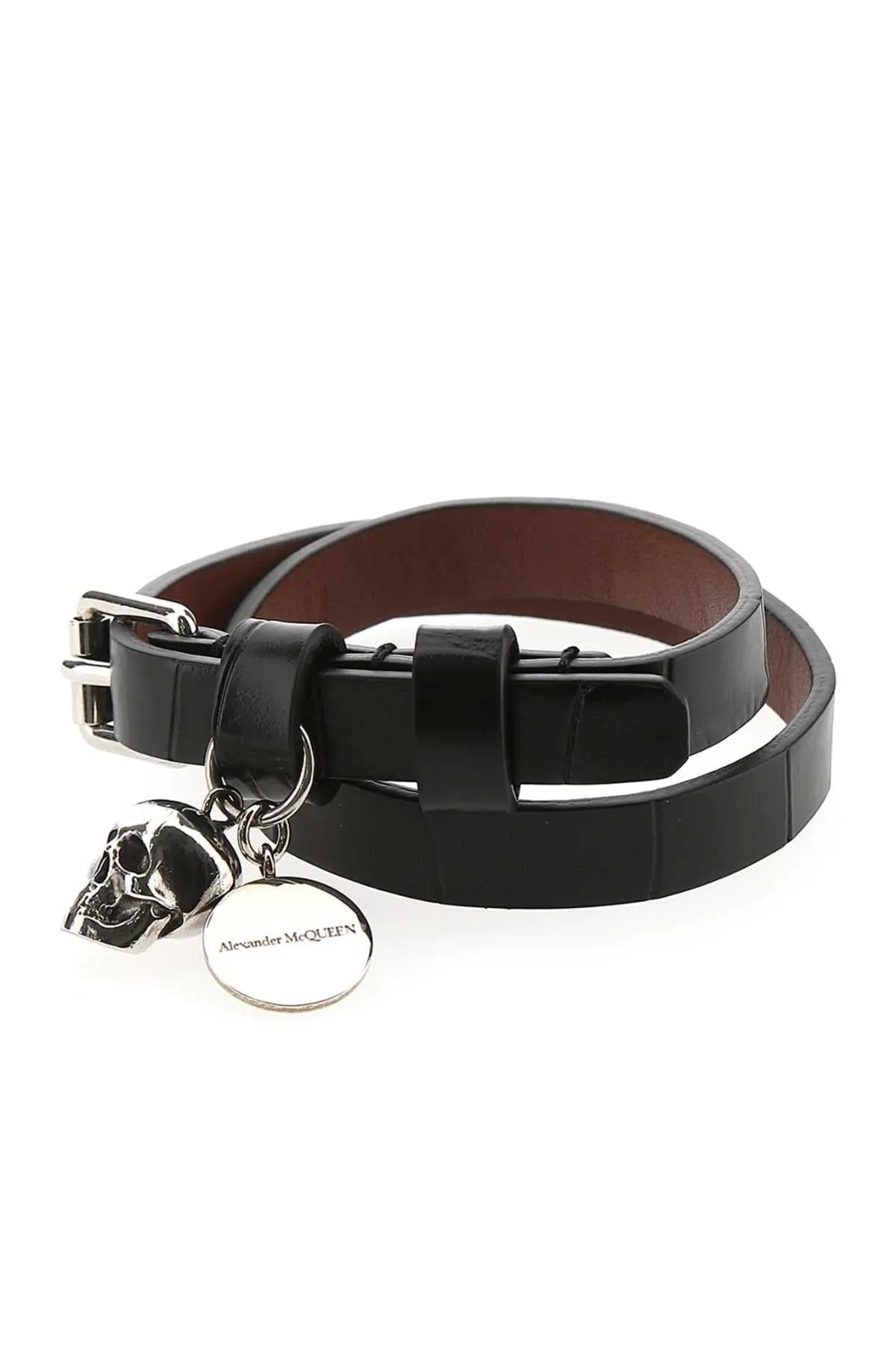 Alexander McQueen Skull Pendant Wrap Bracelet