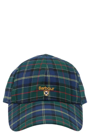 Barbour Logo Embroidered Check Pattern Baseball Hat
