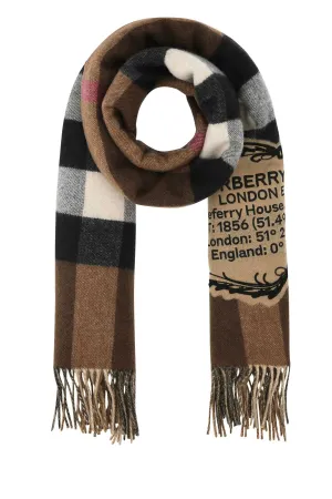 Burberry Location Motif Check Scarf