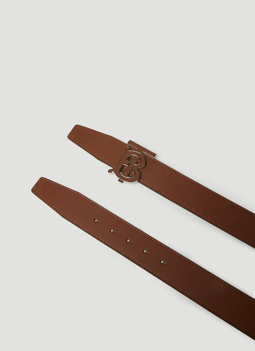 Burberry Logo Plaque Buckle Belt