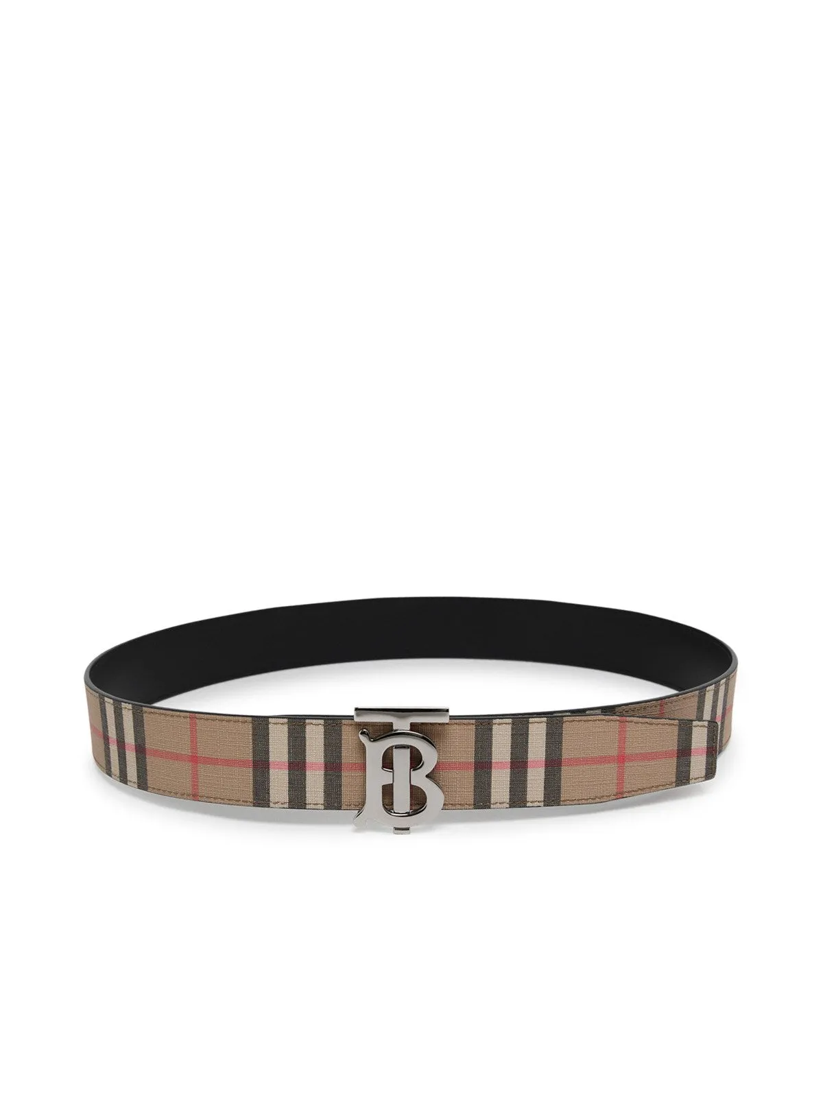Burberry Logo Plaque Checked Belt