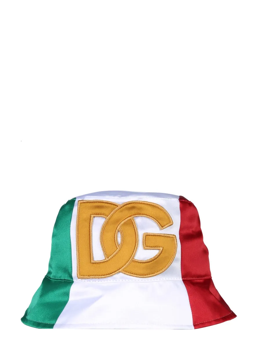 Dolce & Gabbana DG Logo Patch Bucket Hat