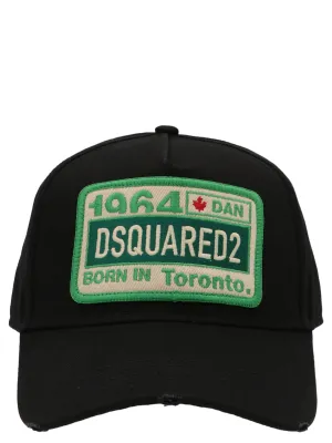 Dsquared2 Distressed Logo Embroidered Baseball Cap