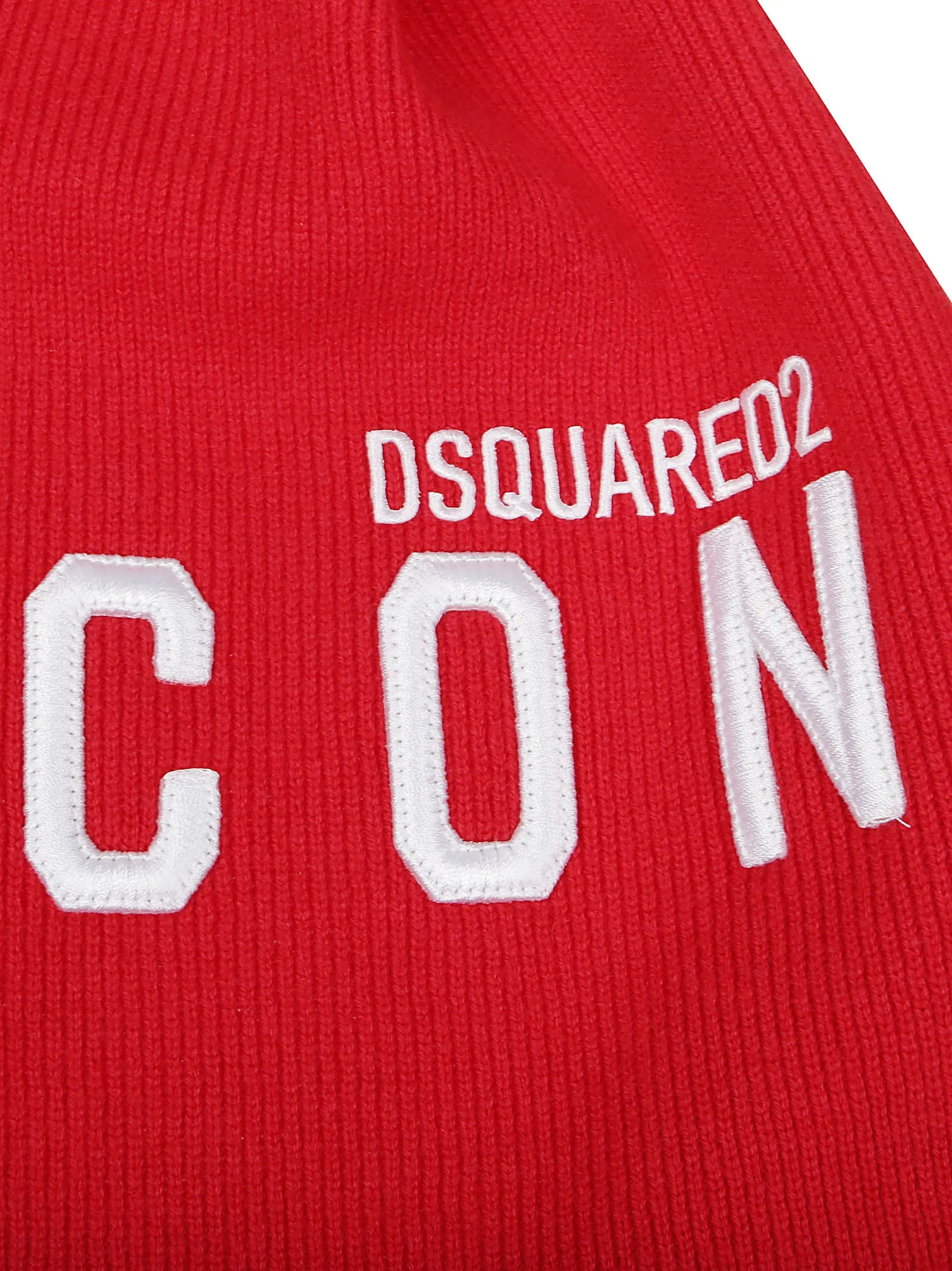 Dsquared2 Logo Embroidered Knitted Scarf