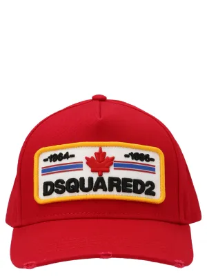 Dsquared2 Logo Patch Distressed Baseball Cap