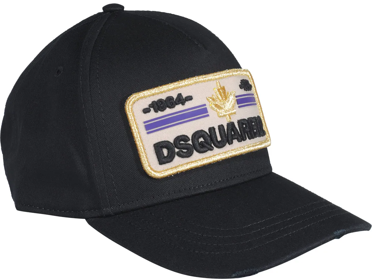 Dsquared2 Logo Patch Distressed Baseball Cap