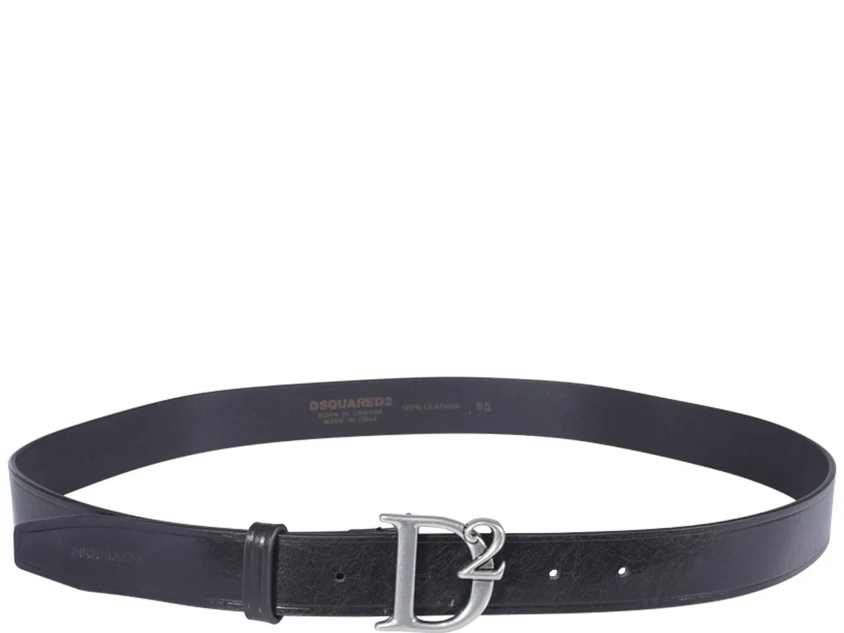 Dsquared2 Logo Plaque Buckle-Fastened Belt