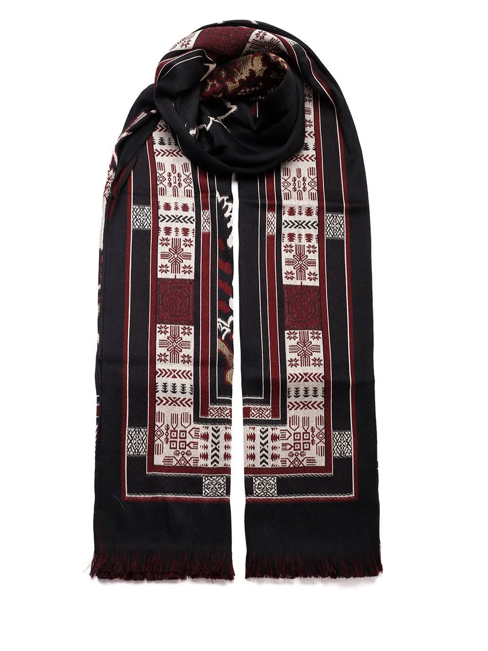 Etro Geometric Printed Fringed Scarf