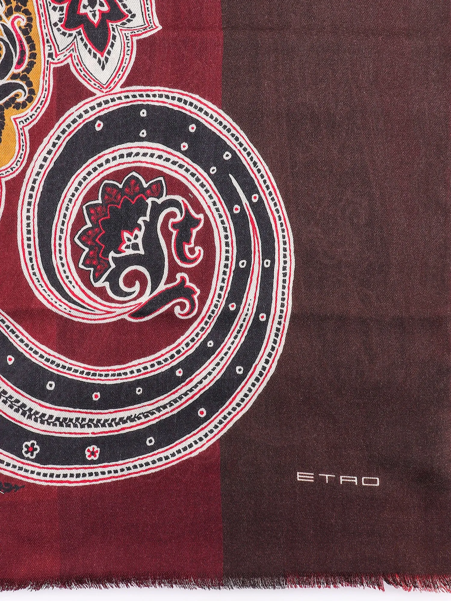 Etro Paisley Printed Finished Edge Scarf