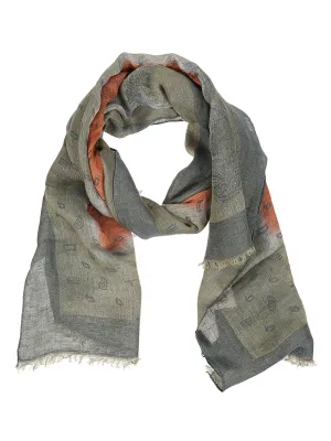 Etro Paisley Printed Fringed Edge Scarf