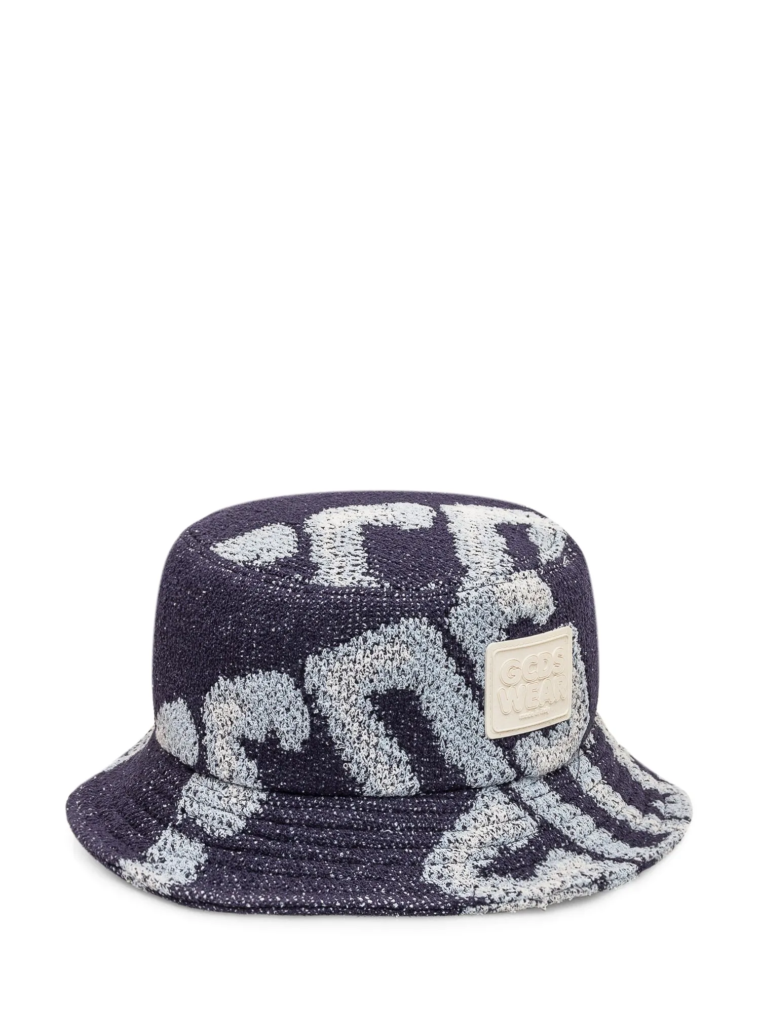 GCDS Logo Patch Knitted Bucket Hat