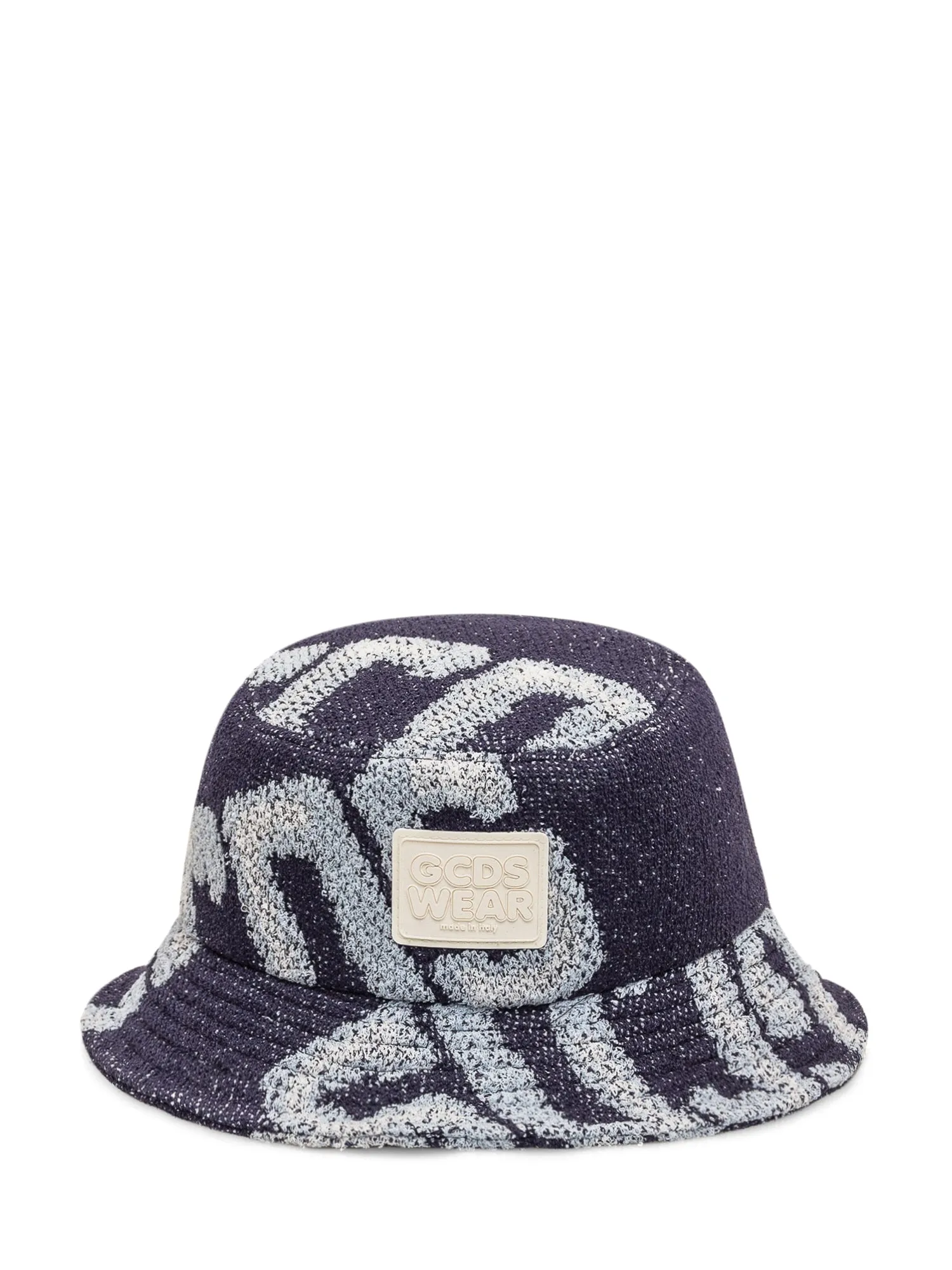 GCDS Logo Patch Knitted Bucket Hat