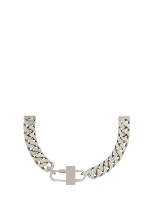 Givenchy Logo Engraved Chain Lock Bracelet