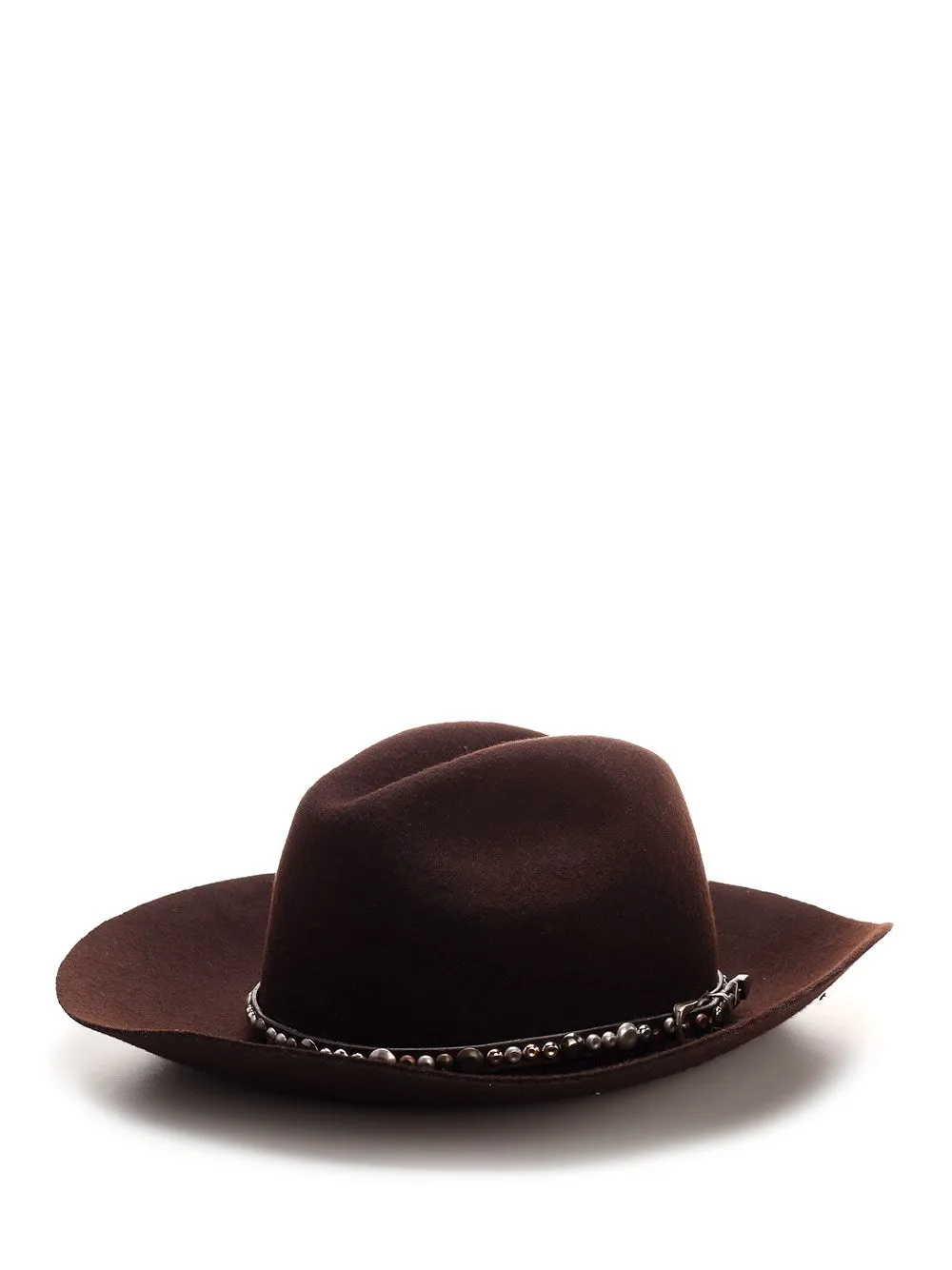 Golden Goose Deluxe Brand Studded-Strap Wide Brim Hat