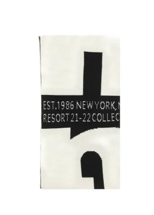 Helmut Lang Logo Intarsia Two-Tone Scarf