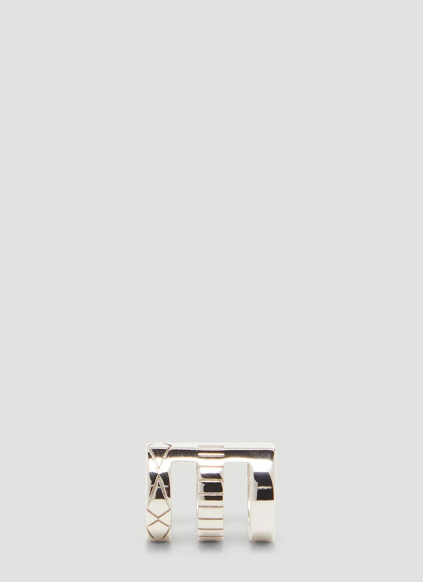 Maison Margiela Engraved Detailed Hoop Earring