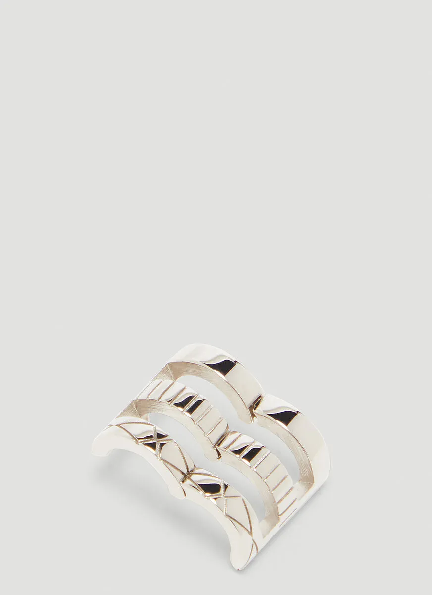 Maison Margiela Engraved Detailed Hoop Earring
