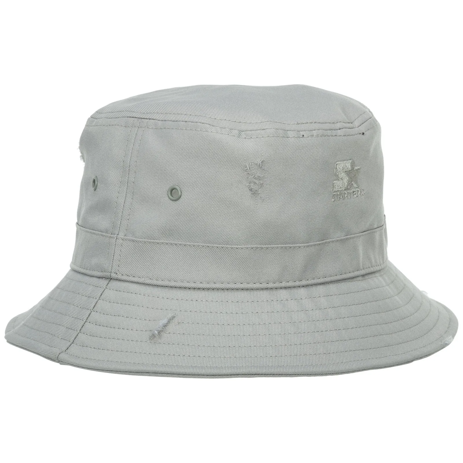 Marcelo Burlon County Of Milan Logo Embroidered Distressed Bucket Hat