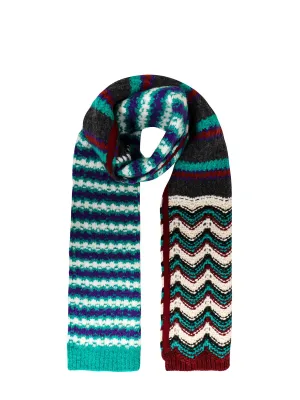 Marni Geometric Intarsia-Knit Scarf