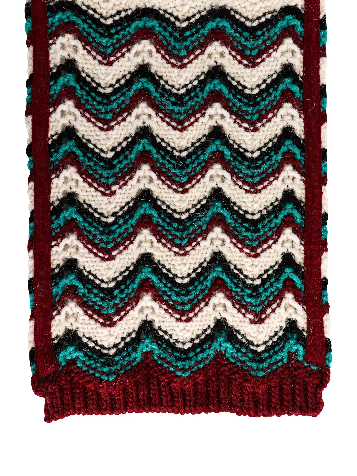 Marni Geometric Intarsia-Knit Scarf