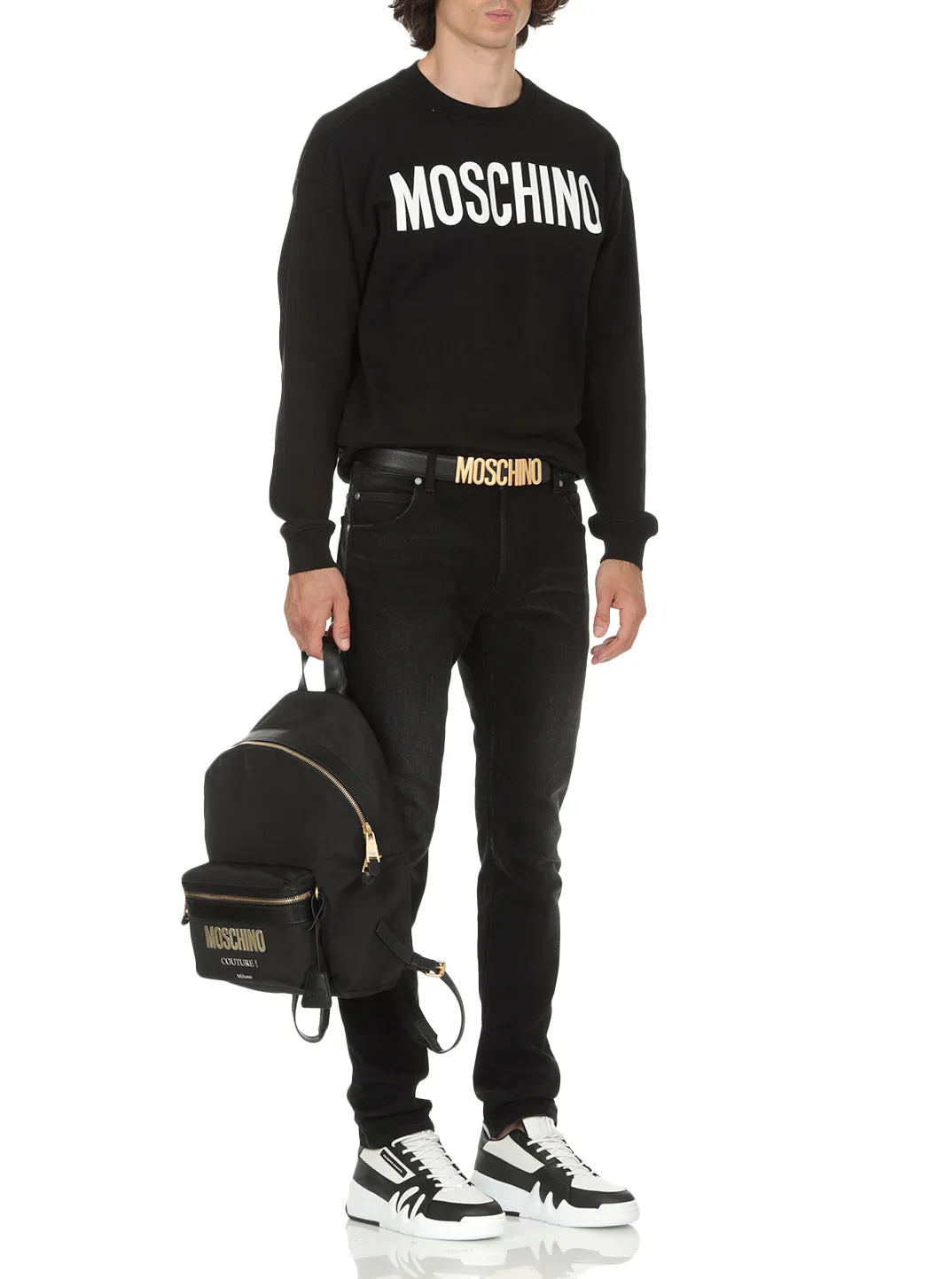 Moschino Logo Lettering Buckle Belt