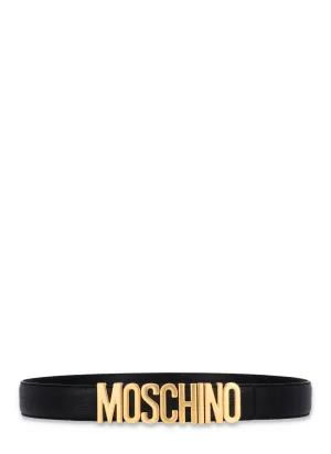 Moschino Logo Lettering Buckle Belt