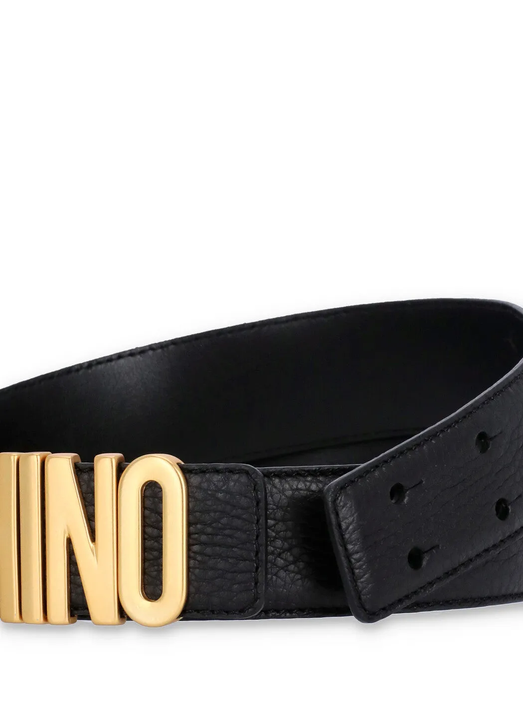Moschino Logo Lettering Buckle Belt