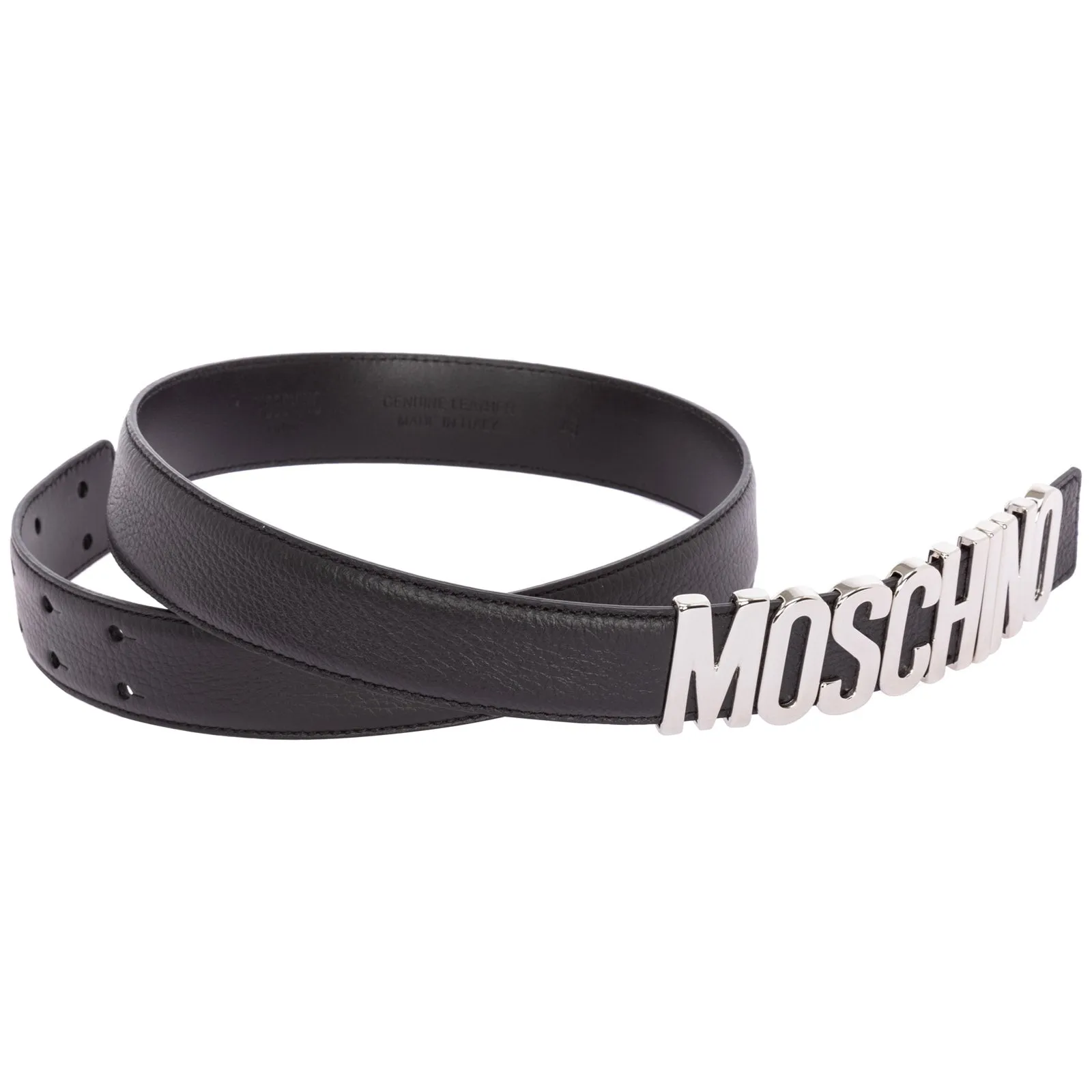 Moschino Logo Lettering Buckle Belt
